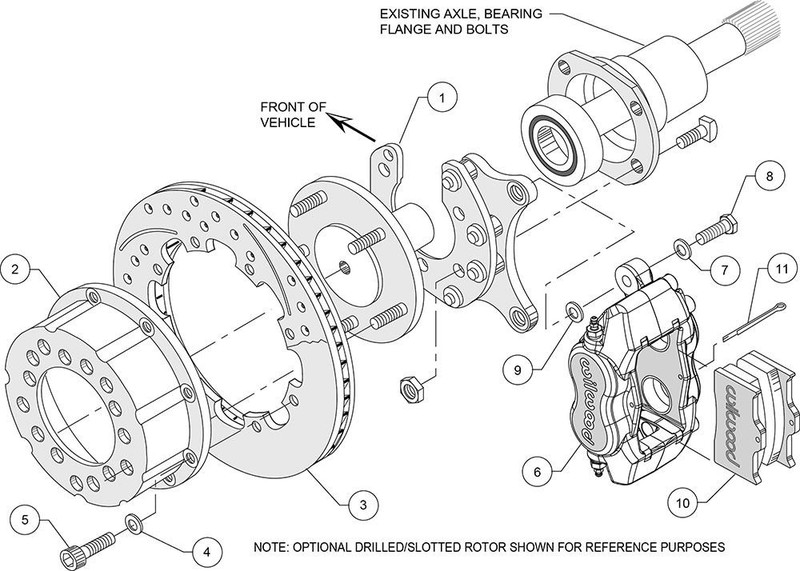 Wilwood Brakes 140-2118-BD Disc Brake Caliper / Rotor / Pad Kit gallery