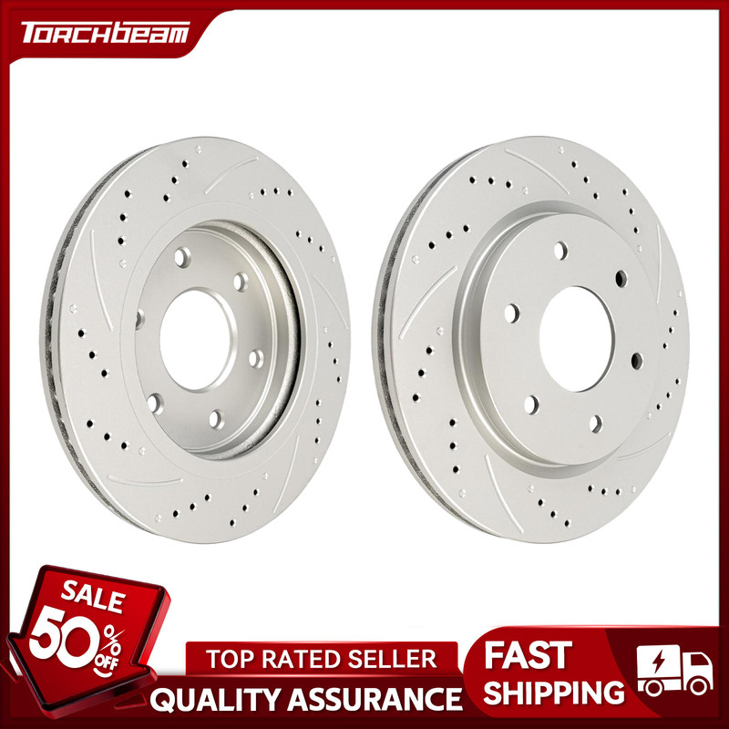 Disc Brake Rotors Drilled & Slotted Fits Nissan Armada 2005 TITAN 2005-2007