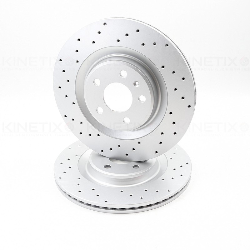 FOR AUDI A5 3.0 TDI CROSS DRILLED FRONT REAR COATED BRAKE DISCS 350mm 330mm gallery