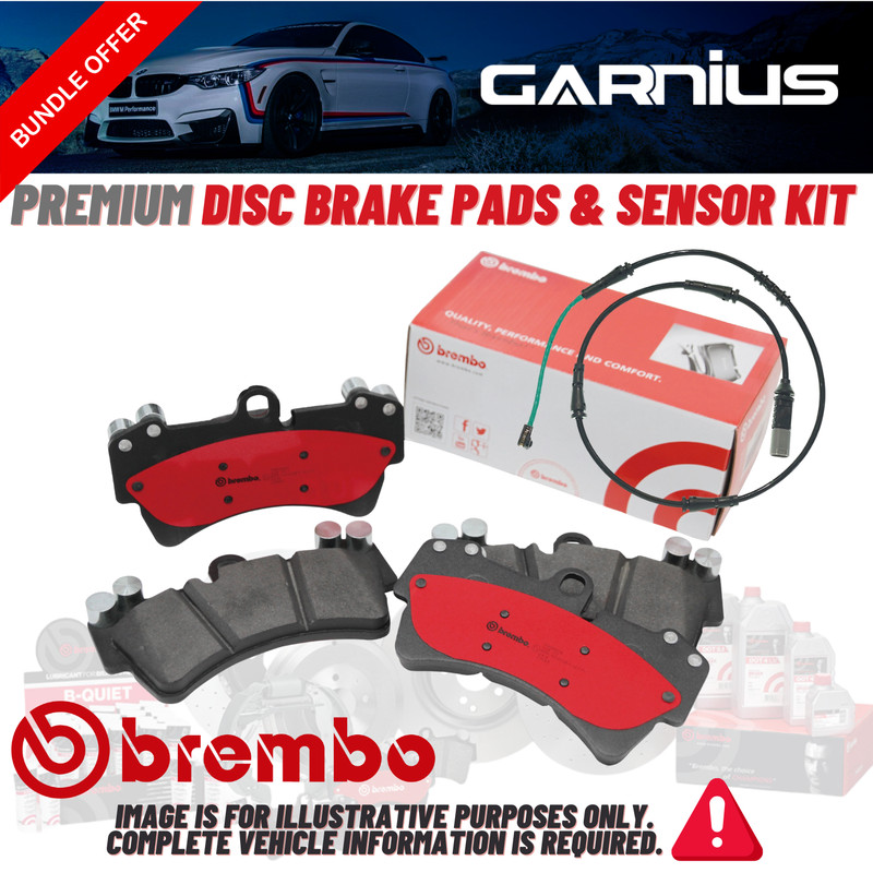 NEW Brembo Premium Low-Met Plus SENSOR Disc Brake Pad 2 Wheel Set P85011