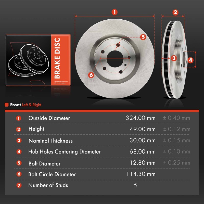 2x Disc Brake Rotor for INFINITI G35 03-04 Nissan 350Z 03-08 Front Left & Right gallery