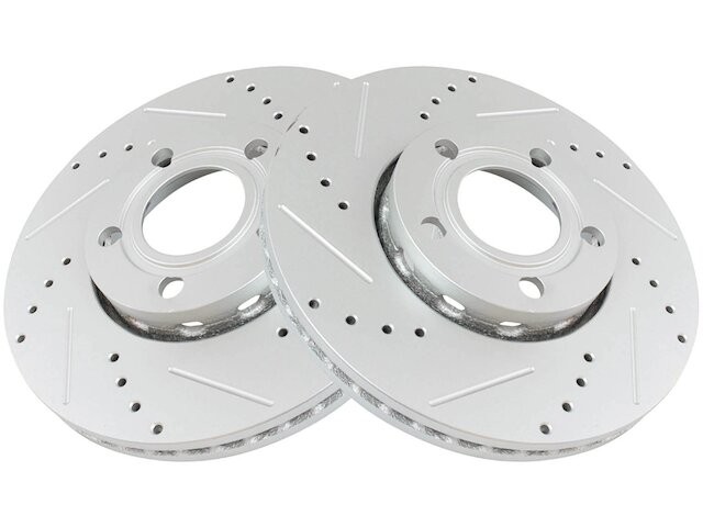 Front TRQ Brake Rotor Set fits Audi 100 Quattro 1992-1994 89QHYR