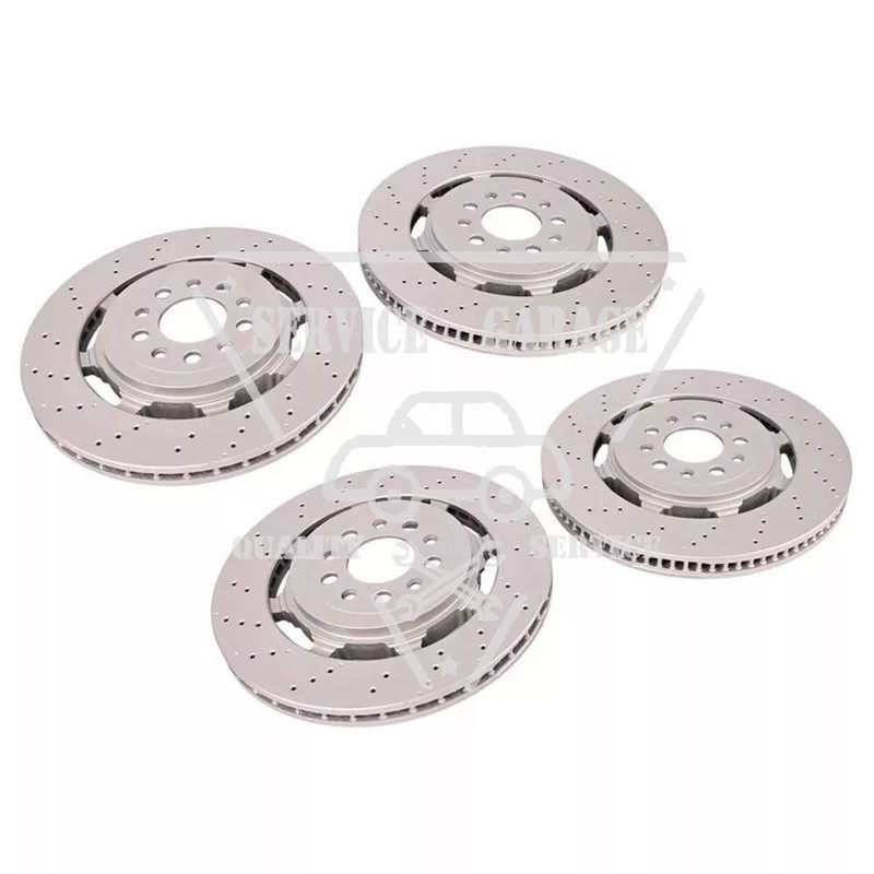 Front Rear Brake Rotors For 17-24 Alfa Romeo Giulia Stelvio Quadrifoglio V6 2.9L