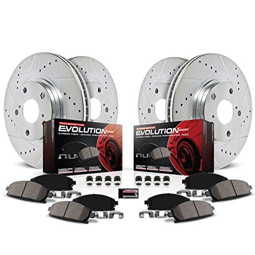 Powerstop Power Stop K6497 Front And Rear Z23 Carbon Fiber Brake Pads With