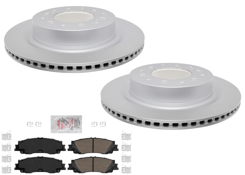 Rear Coated Disc Brake Rotors Brake Pads for Toyota Tundra 2022 2023 2024 2025