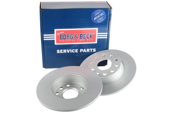 2x Brake Discs Pair Solid fits VW JETTA Mk4 Rear 2010 on 272mm Set B&B Quality gallery