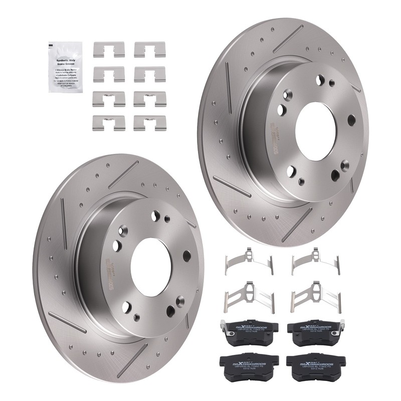 Rear Brake Rotors & Ceramic Pads Set for Acura TSX 2004 2005 2006-2008 S31315