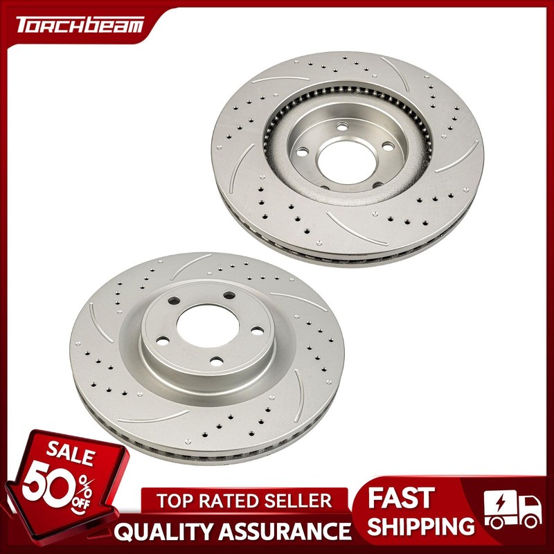 Front Disc Brake Rotors Kit Fits All 2010-2015 Lincoln MKX 2007-2014 Ford Edge