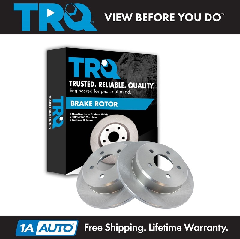 TRQ Brake Rotor Rear Left Right Pair Set of 2 for Chrysler Dodge Plymouth