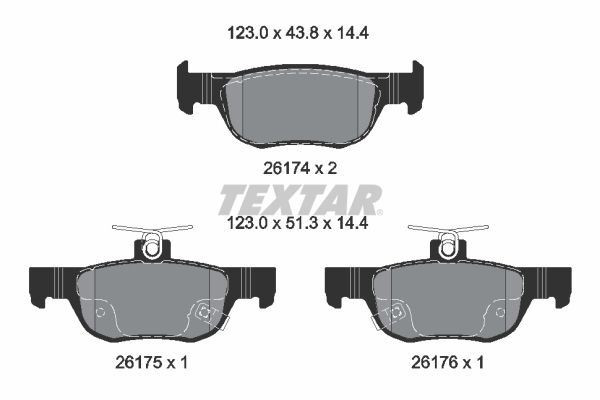 TEXTAR Brake Discs & Pads Rear Braking Service Set Fits Mazda CX-30 Mazda3 gallery
