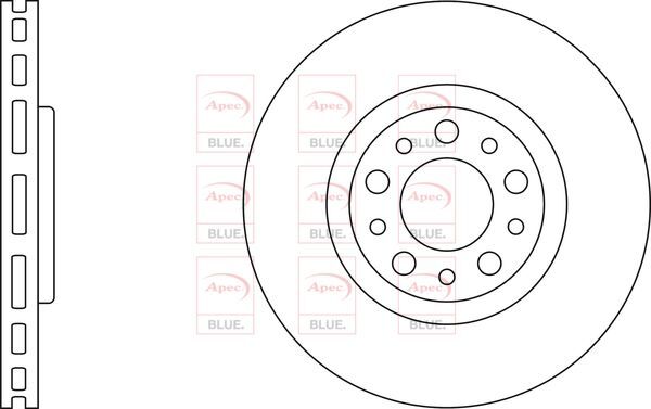 Brake Discs Pair Front FOR ALFA GIULIETTA 170bhp 940 1.4 10->18 CHOICE1/2 Blue gallery