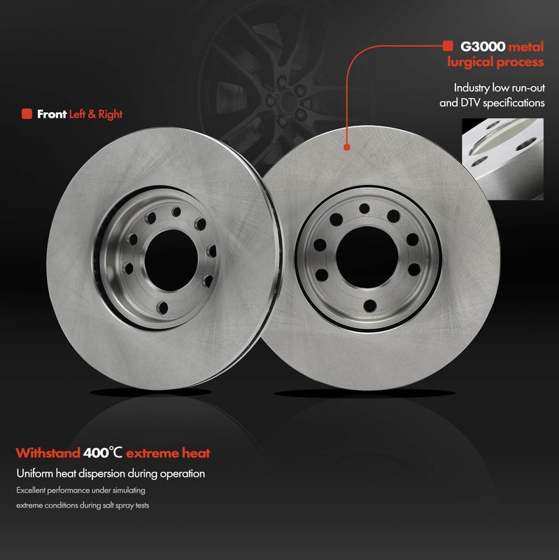 6x Disc Rotors & Ceramic Brake Pads for Saturn L100 2001-2002 LW1 LW200 LS Front gallery