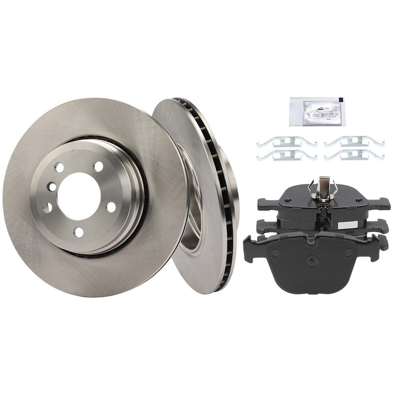 2-Wheel Set Brake Disc and Pad Kits Rear for 760 750 E65 7 Series BMW 760Li 750i