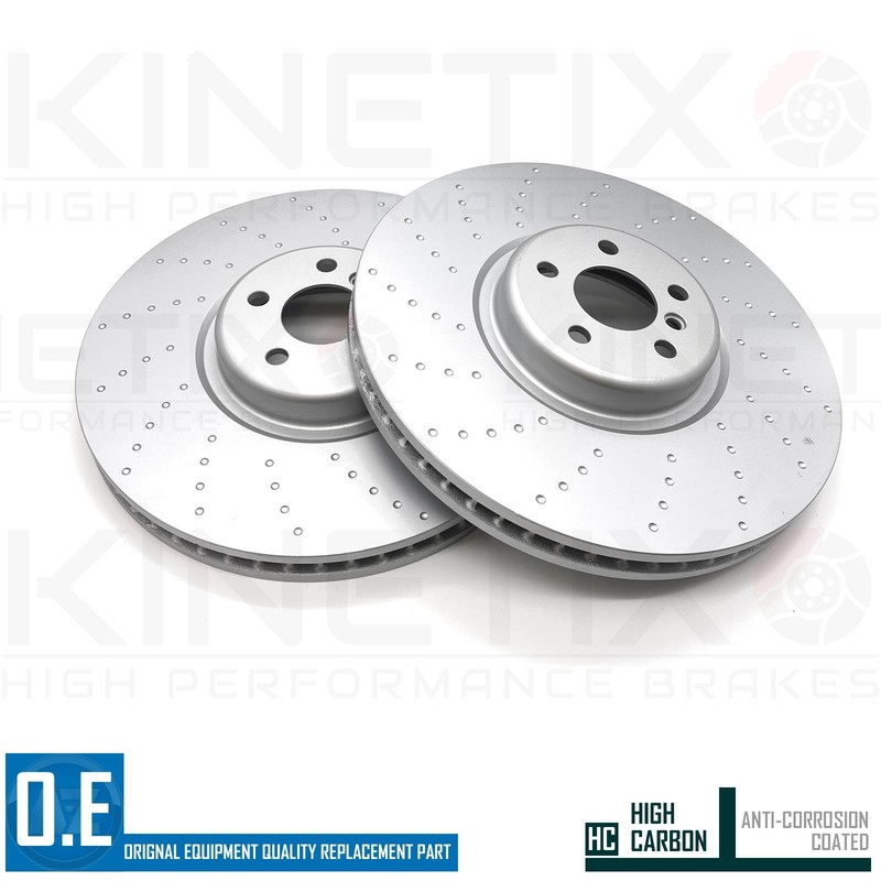 FOR BMW M 760i M SPORT G11 G12 DIMPLED FRONT REAR BRAKE DISCS PADS 395mm 370mm gallery