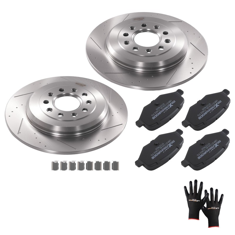 Rear Disc Brake Rotors Ceramic Pads for Lincoln MKS 2009-2012 MKT 2010-19 S54165 gallery