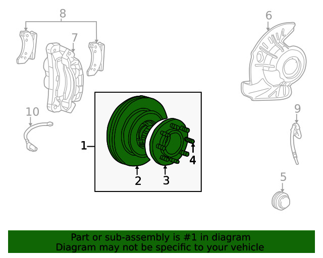 Genuine Ford Hub & Rotor AC3Z-1104-C gallery
