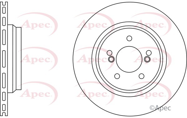 2x Apec Red Rear Brake Discs 328mm Fits Bmw 5 Series 2229379