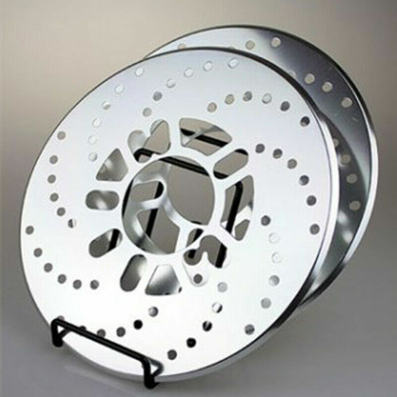 2xSilver Aluminium Disc Brake Cover Car SUV Wheel Decorative Rotor Cross Drilled gallery