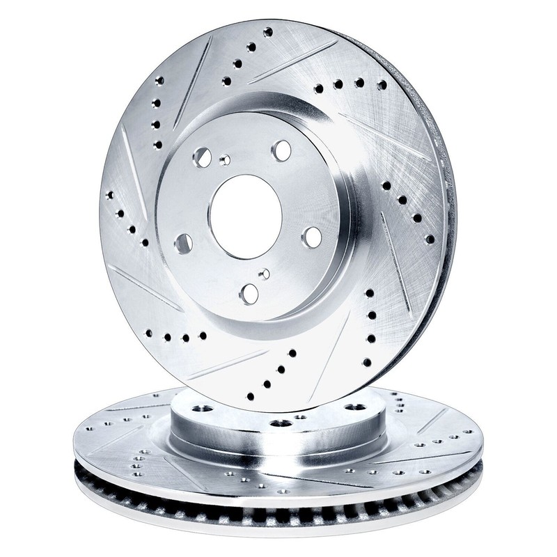 For Porsche 944 83-86 R1 Concepts Drilled & Slotted Front Brake Rotor Set