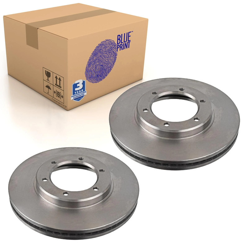 Pair of Front Brake Disc Fits Toyota Hiace Regius Blue Print ADT343251