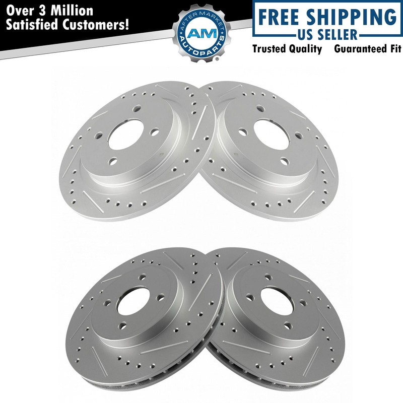 Drilled Brake Rotor Set Fits 2002-2004 Ford Focus