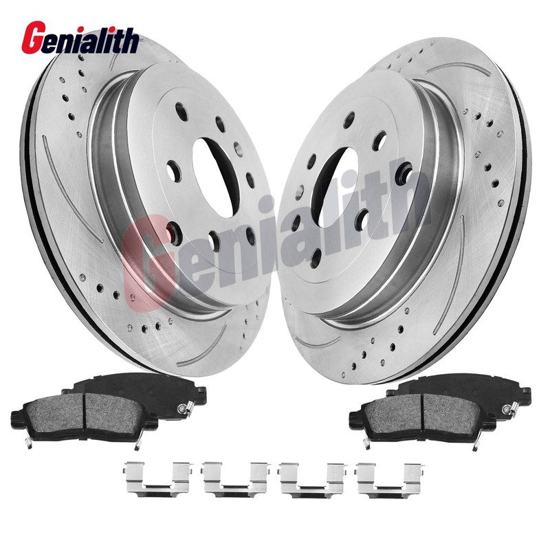 Rear Brake Rotor Ceramic Pad Kit For Chevrolet Traverse GMC Acadia Buick Enclave
