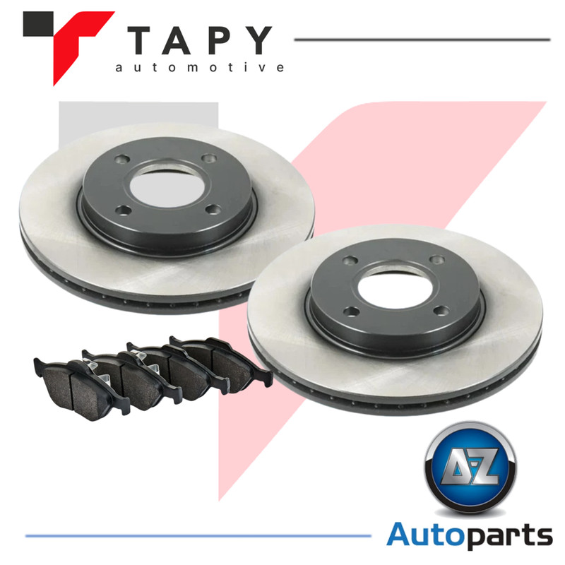 For Ford – Fusion 1.4D 2002-2012 Front 258mm Vented Brake Discs and Pads Tapy