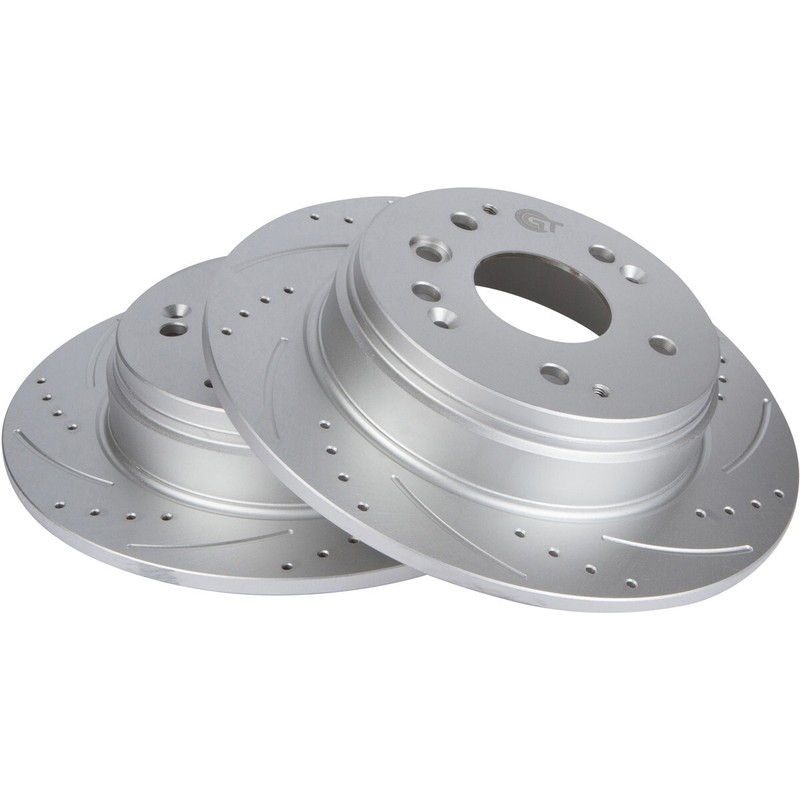 [Rear Kit] GEOMET Brake Rotors & Ceramic Brake Pads for Cadillac CTS 08 - 14 V6 gallery