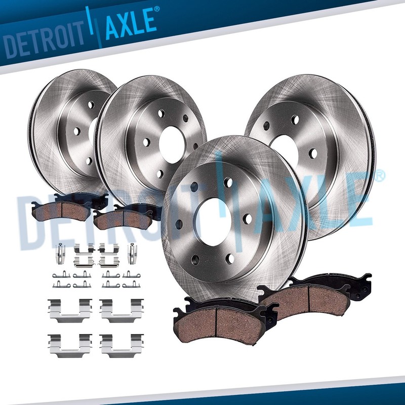 305mm Front & 325mm Rear Rotors + Brake Pads for Buick Rainier GMC Envoy Isuzu