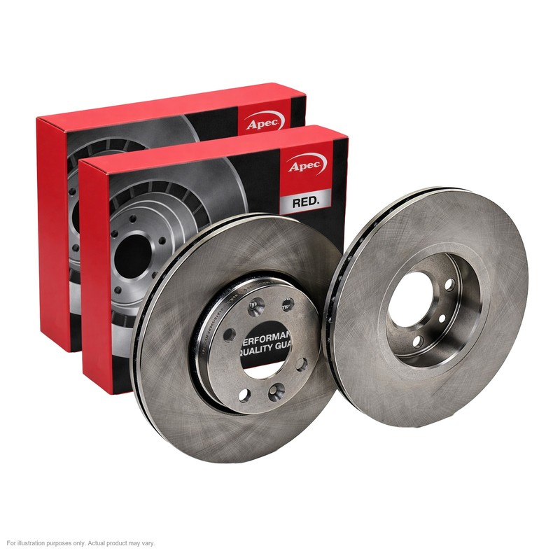 2x APEC Front Brake Discs For LADA LARGUS Estate Van 1.6 CNG 2018- DSK2277