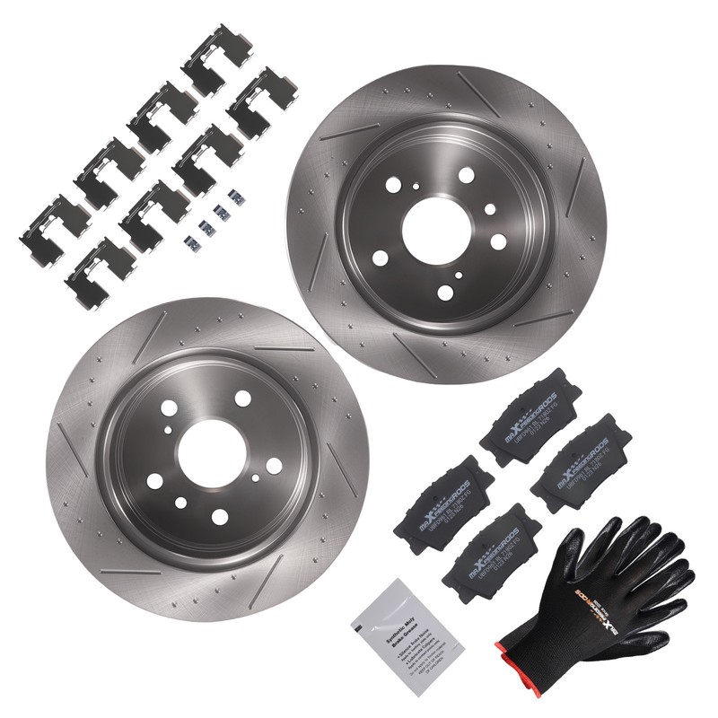 Rear Brake Rotors & Ceramic Pads Kit for Lexus ES350 2007-12 Toyota Camry 07-11