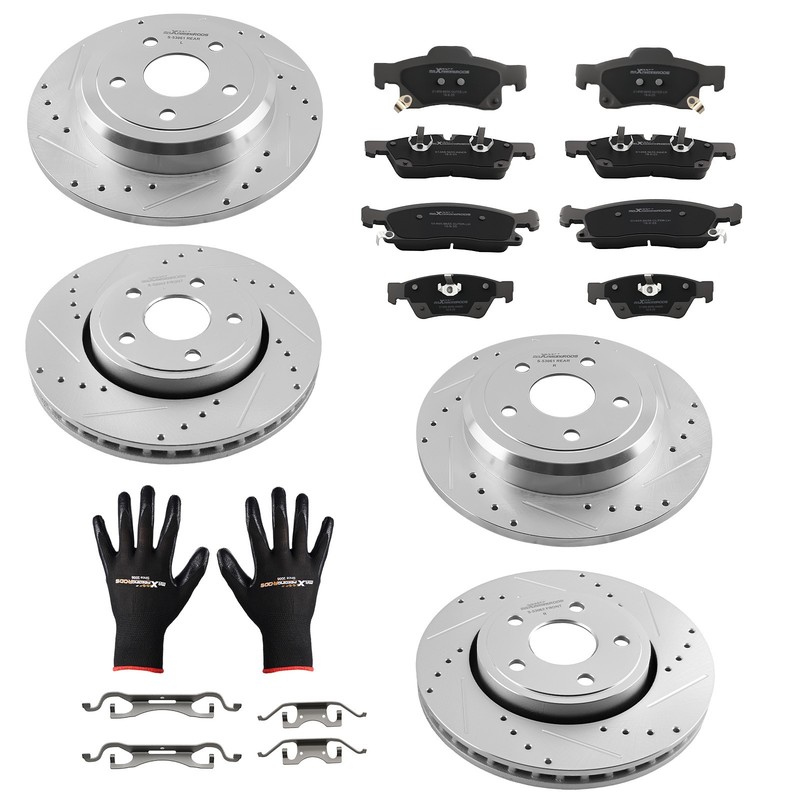 Front Rear Brake Disc Rotors&Brake Pads for Jeep Grand Cherokee/Dodge Durango