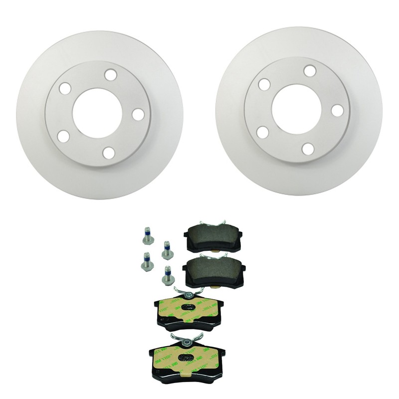 Hella Rear Rotors Low-Met Disc Brake Pad Kit For VK Passat GLX GLS 4 Motion FI