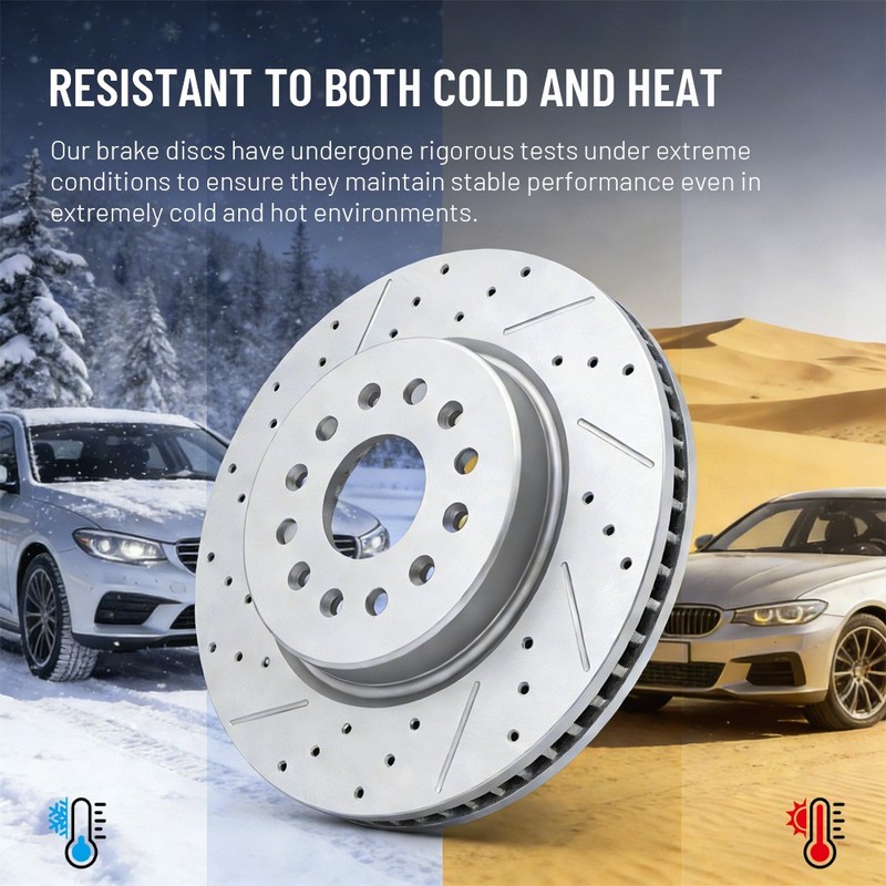 320mm Rear Drilled Disc Brake Rotors Ceramic Pads for 2010-2017 2018 BMW X5 X6 gallery