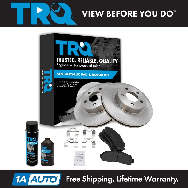 TRQ Front Premium Metallic Brake Pad Rotor Kit w/Chemicals for Ford Mazda Truck