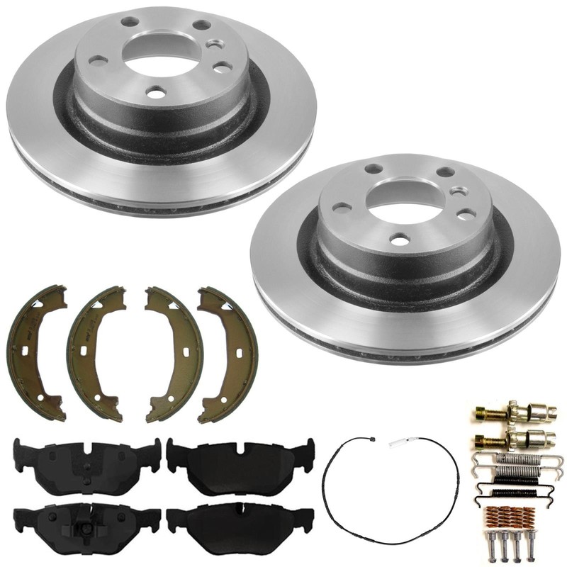 Rear Disc Brake Rotors R90 Pads Fits BMW 328i 10-11 Rear Wheel Drive Coupe Sedan