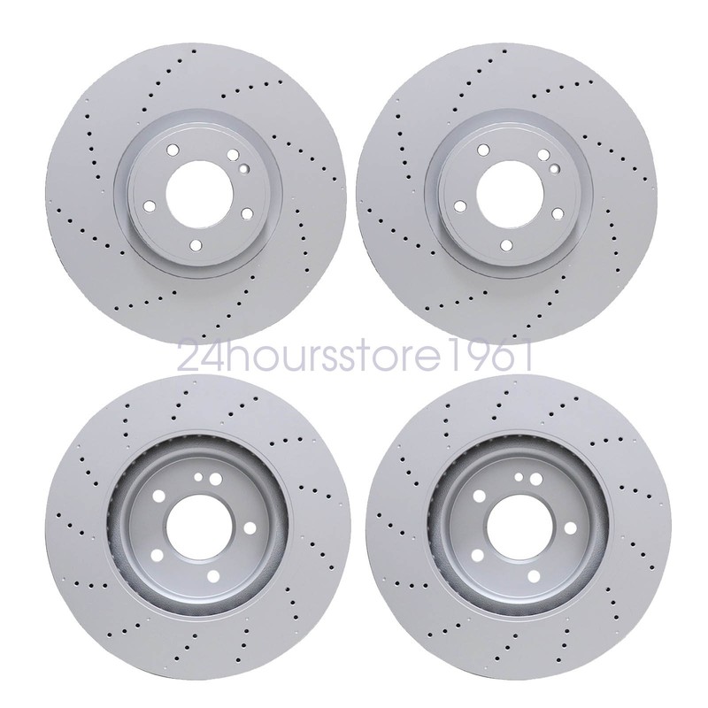 4X Front Rear Brake Discs Rotors Fits For 2019-2023 Mercedes Benz G63 463 gallery