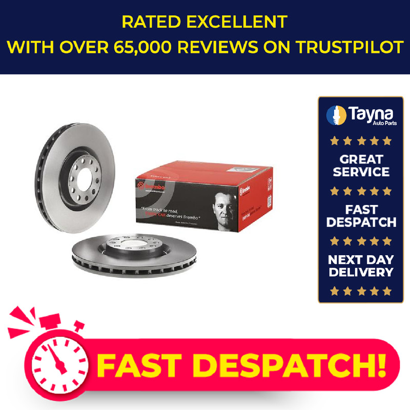 2x Brake Discs Pair Vented fits AUDI A6 C5 2.7 Front 97 to 05 321mm Set Brembo