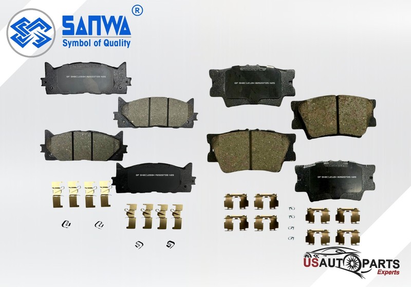 FRONT & REAR CERAMIC BRAKE PAD W/H/KIT FOR LEXUS TOYOTA CAMRY AVALON 2007-201 gallery