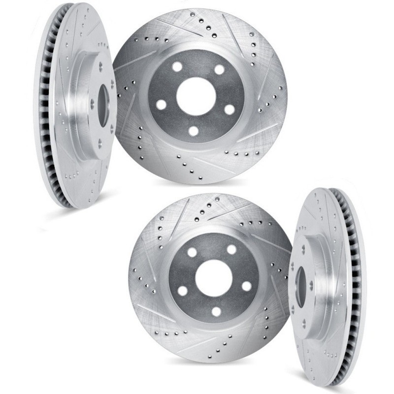 For Volkswagen GTI 2015-2024 Brake Rotor Set Front and Rear | Cast Iron | Silver gallery