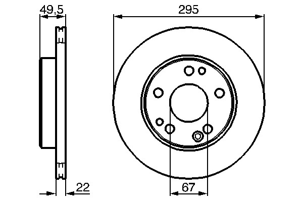 Bosch 0 986 478 525 brake disc for Mercedes-Benz