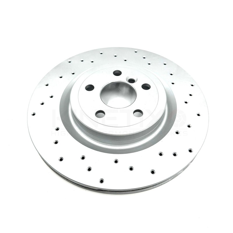 FOR JAGUAR XF 3.0 D SPORT X260 DRILLED REAR BRAKE DISCS TEXTAR PADS 325mm gallery