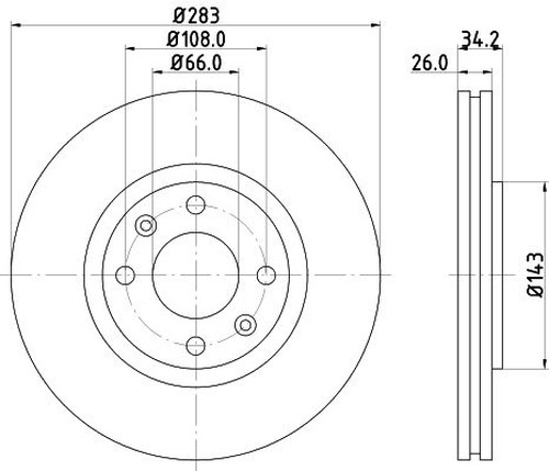 For Citroen - Berlingo Multispace B9 1.6 Front 283mm Brake Discs and Pads Tapy gallery