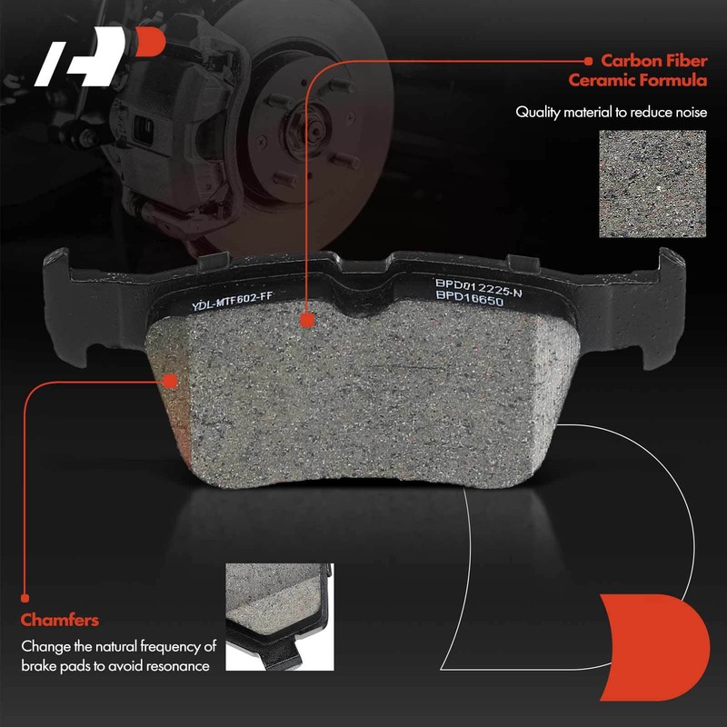 Rear Side Disc Brake Rotors + Brake Pads for Ford Edge Fusion Lincoln MKX MKZ gallery