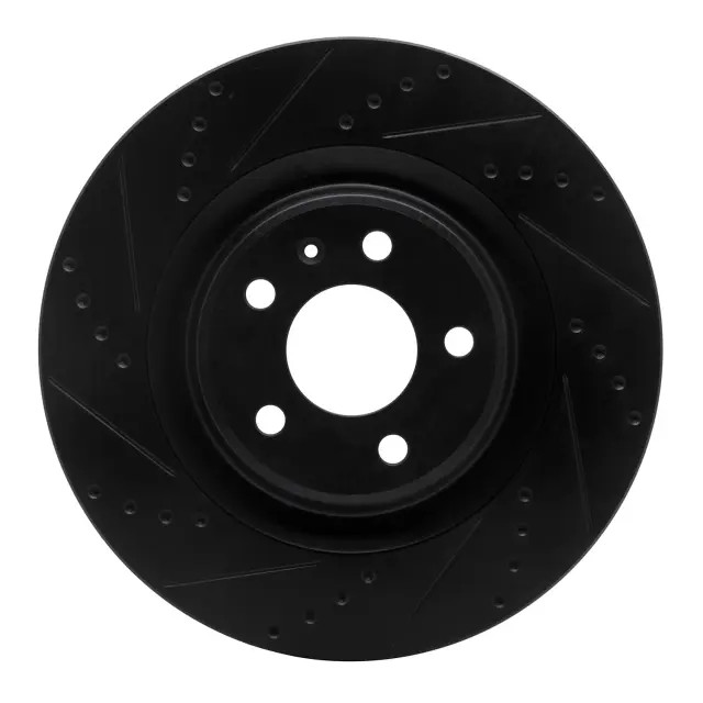 Genuine DFC Brake Rotor – Drilled and Slotted – Black 633-73066L