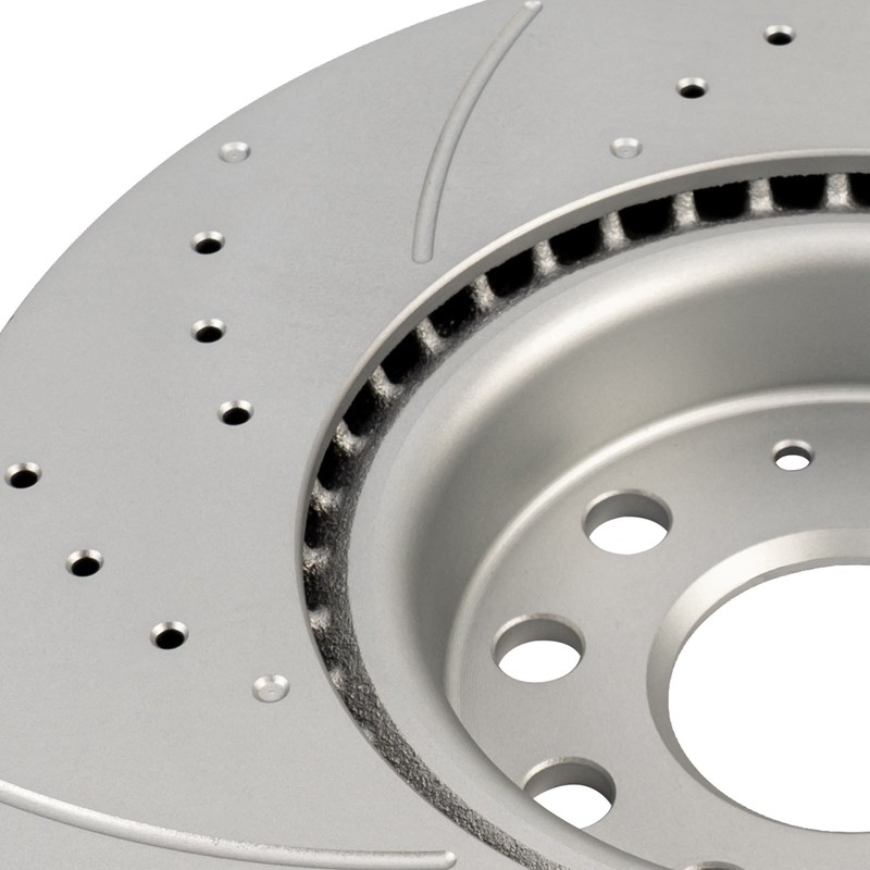 Front Drilled Slotted Rotors for 2012-22 VW Passat 2009-16 Tiguan 2022-23 Taos gallery