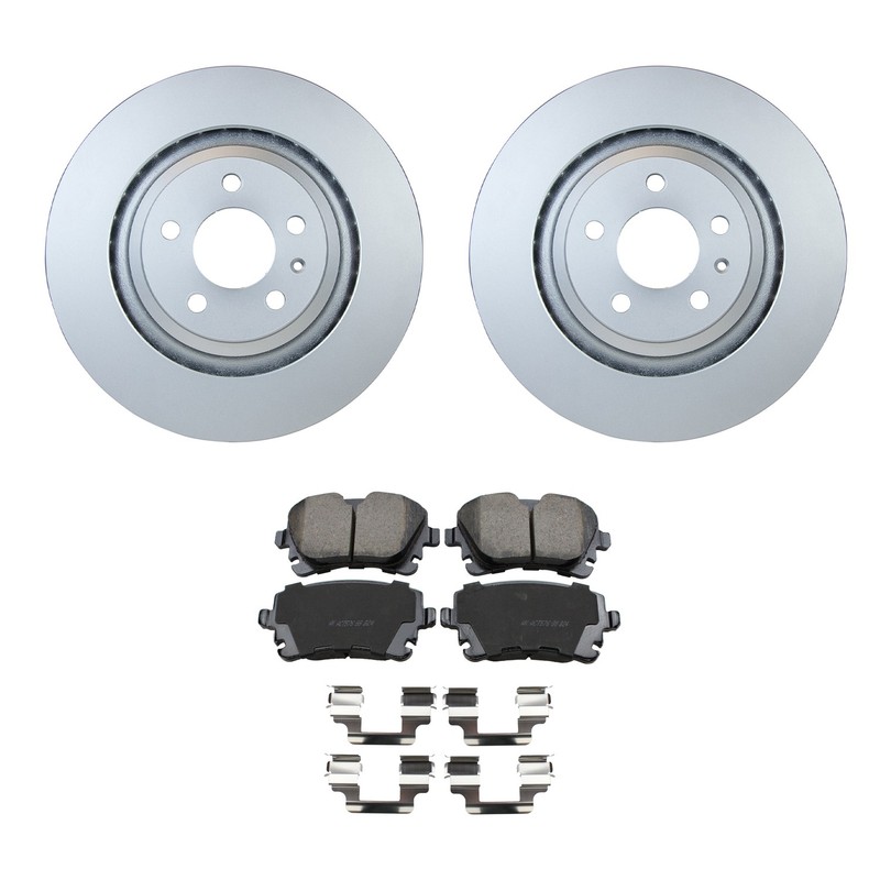 Hella Rear Rotor Akebono EURO Ceramic Disc Brake Pad Kit For S6 Base Sedan 07-11