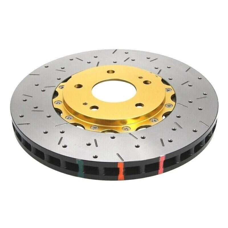 DBA DBA5654GLDXS-10 5000 Series XS Front Drilled & Slotted Rotor w/Gold Hat