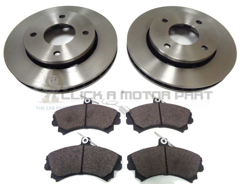 FRONT BRAKE DISCS & MINTEX PADS SET NEW FOR MITSUBISHI COLT 1.1 1.3 1.5 DI-D