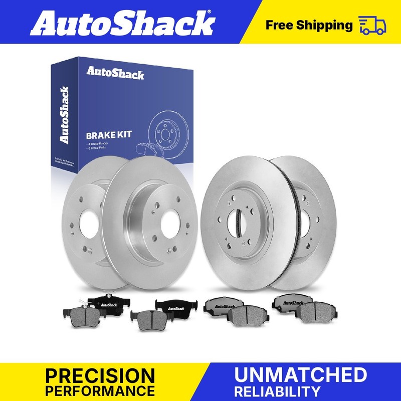 Front Rear Brake Rotors Ceramic Pads for Honda, Civic 2016-2021